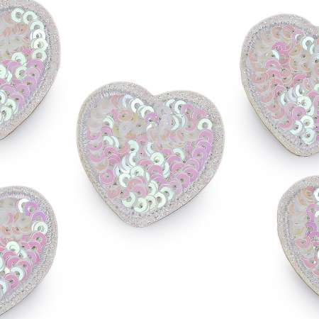 Herz 90 weiss irisierend