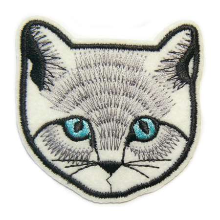 Stickmotiv Katzenkopf ca. 6,5x6,5cm