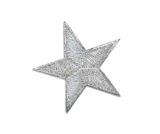 Stickmotiv Stern 4,5cm in silber