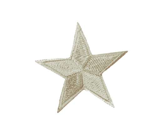 Stickmotiv Stern 4,5cm in creme beige