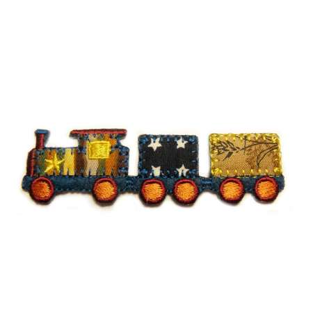 Bügelmotiv Bummelbahn ca. 2x7,5cm