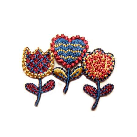 Bügelmotiv Wiesn-Blumen ca. 3x4cm
