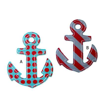 Bügelmotiv "Anker" ca.8x6,3cm - paillettenshop.de