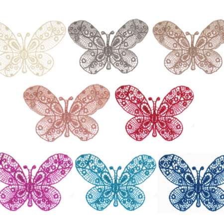 Bügelmotiv Spitzen-Schmetterling paillettenshop.de