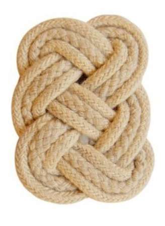Baumwollknoten in Natur 4,7x3,5cm