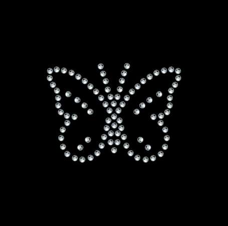 Strassmotiv Schmetterling  paillettenshop.de