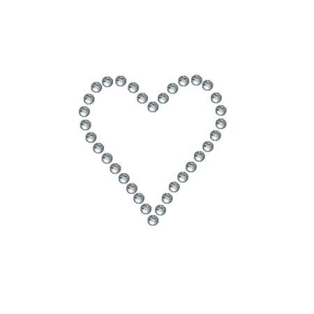 Strassmotiv Herz 2,7x3cm - paillettenshop.de