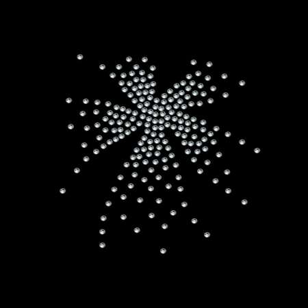Strassmotiv Bügelmotiv Hot Fix  Feuerwerk kristall