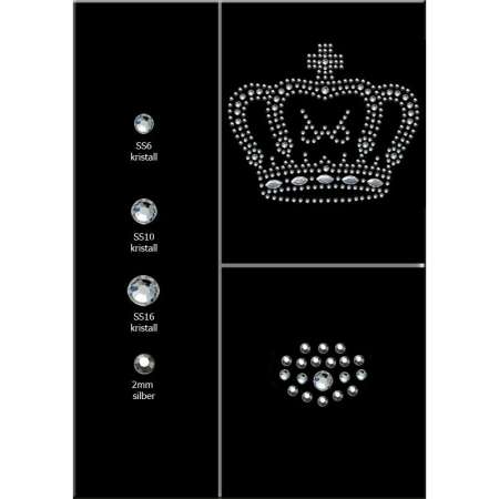 Strass-/Nietenmotiv Krone 9710821