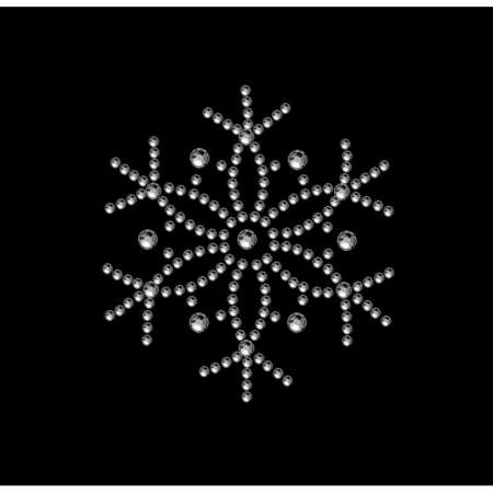 Strassmotiv "Schneeflocke" 6x5,3cm kristall paillettenshop.de