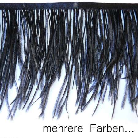 Straußenfranse ca. 15cm  paillettenshop.de