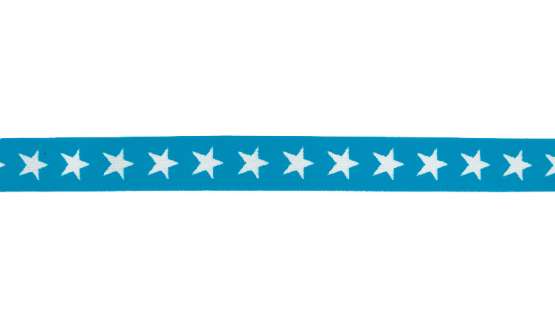 Gummiband "Sterne" - türkis