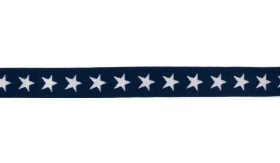 Gummiband "Sterne" - marineblau