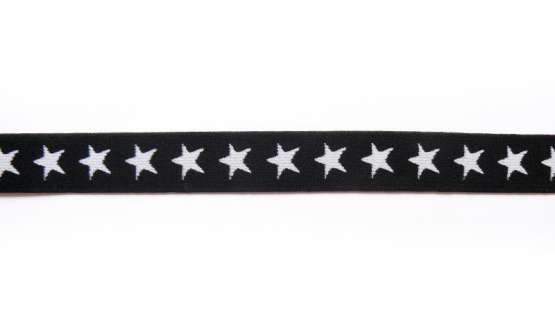 Gummiband "Sterne" - schwarz
