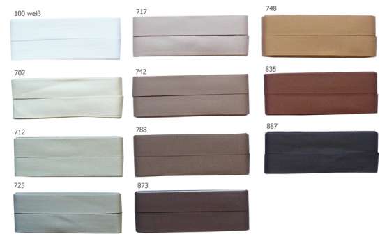 verschiedene Farben 4m Nahtband Baumwolle Köperband 20mm