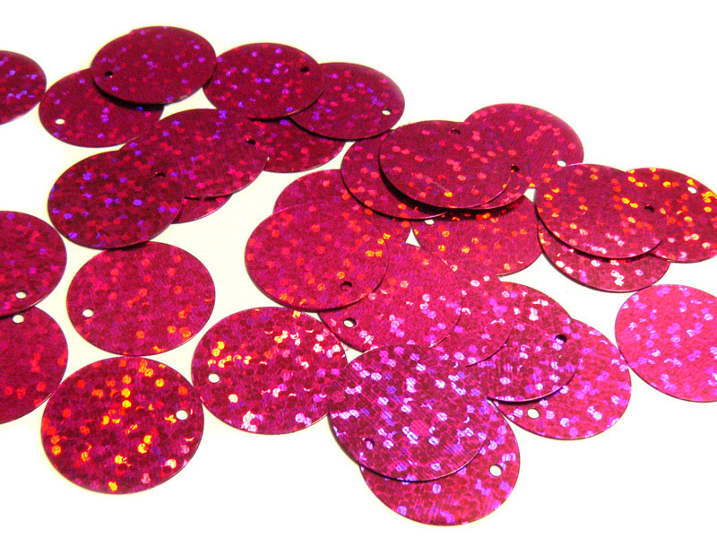 Gr0ße Pailletten 20 mm Farbe Pink irisierend 100 Stück 10 g 