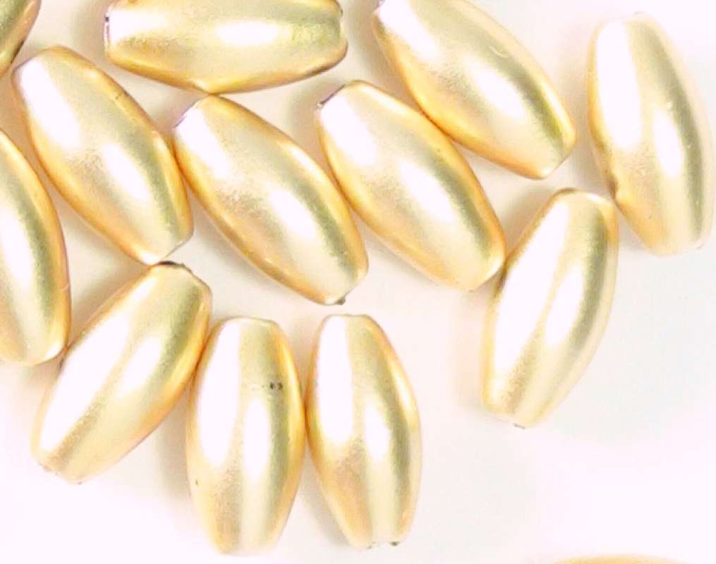 Metallic-Olive 8x4mm matt gold