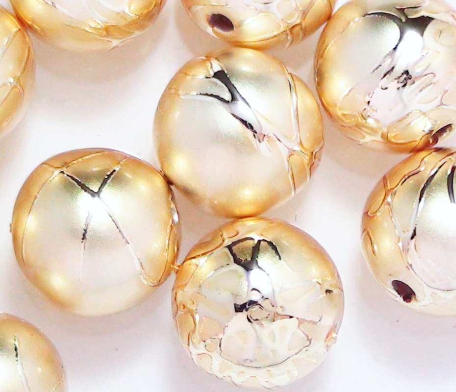 Deko-Perle 4mm matt gold