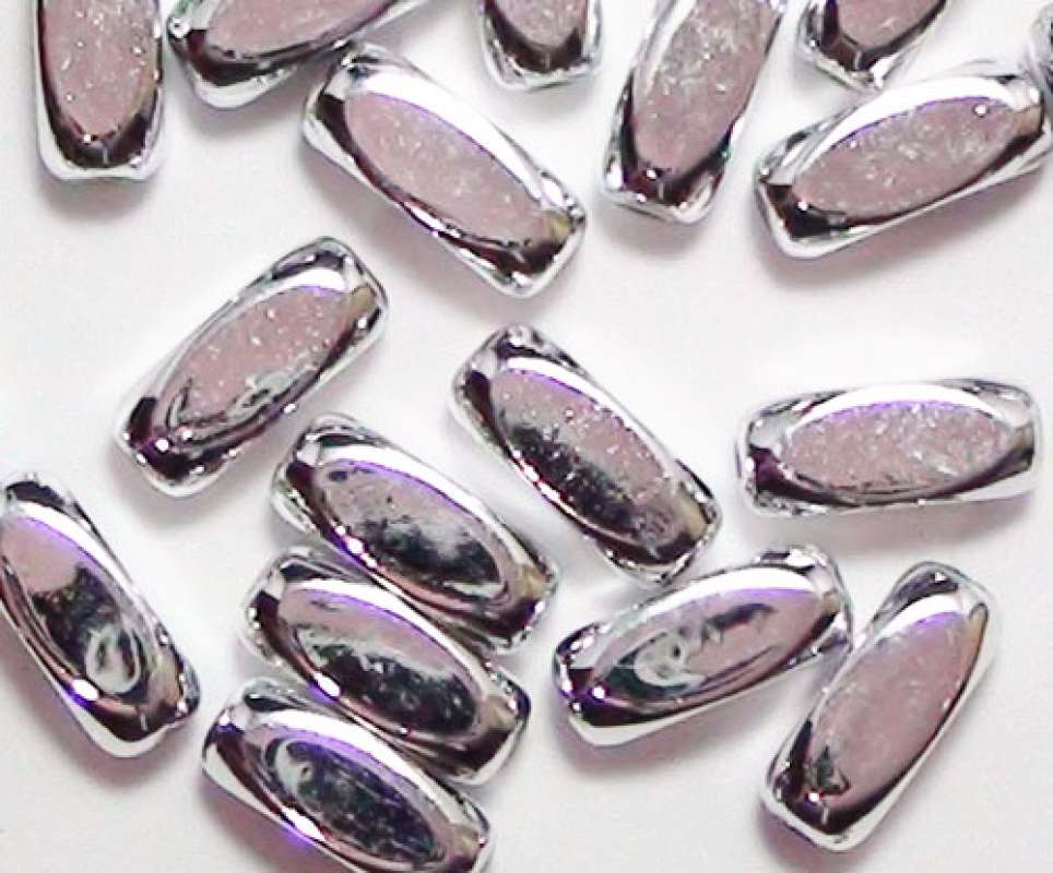 Metallic-Perle 5x12mm silber
