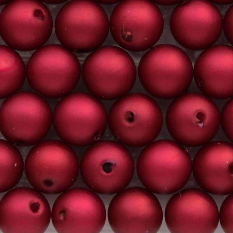 Wachsperlen 6mm rot matt 0820-06024