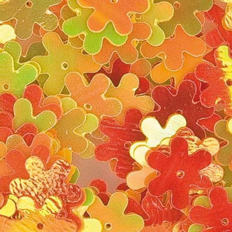 Pailletten Blume 15mm gemischt orange 0873-0770