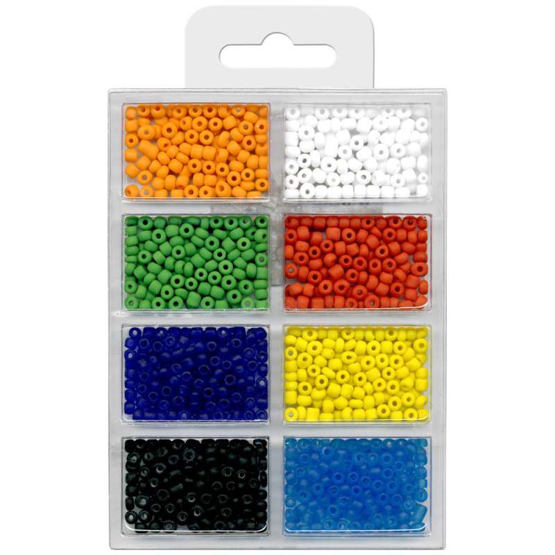 Rocailles Sortiment 4mm opak-frosted 132-20