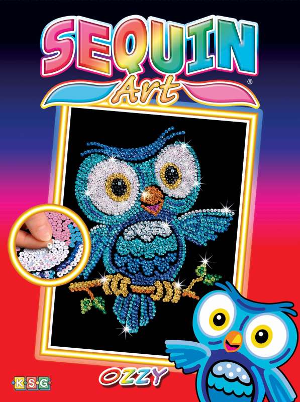 Sequin-Art Junior Paillettenbilder Eule Ozzy KSG1403