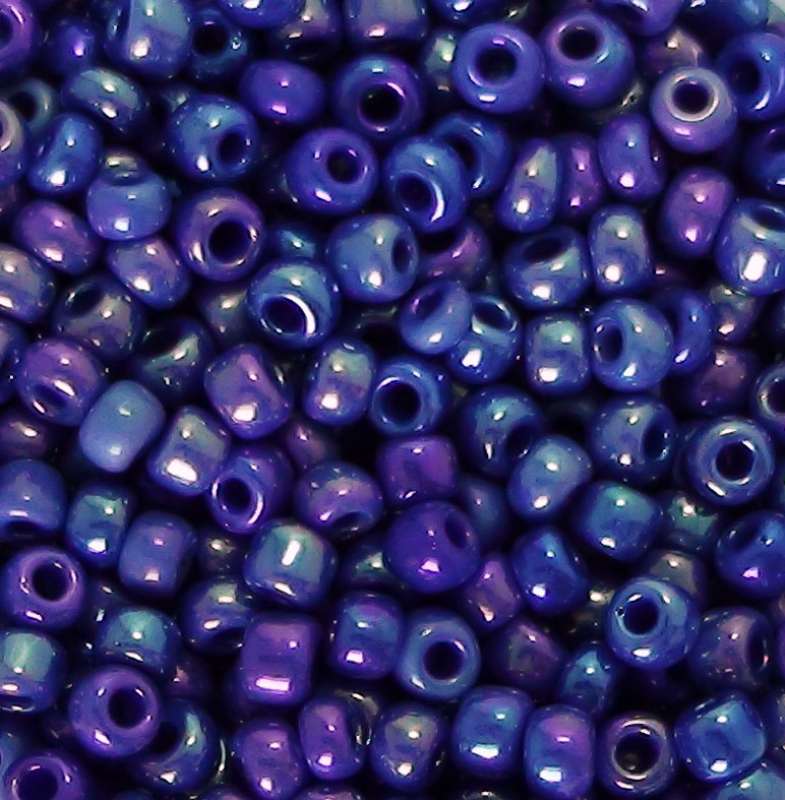 Rocailles 2,6mm opak gelüstert dunkelblau
