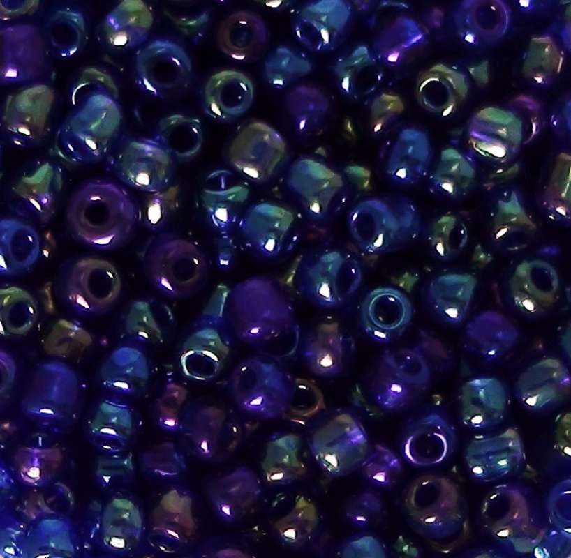 Rocailles 2mm transparent gelüstert dunkelblau