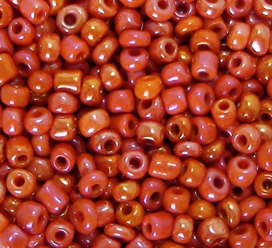Rocailles 2mm opak gelüstert orange