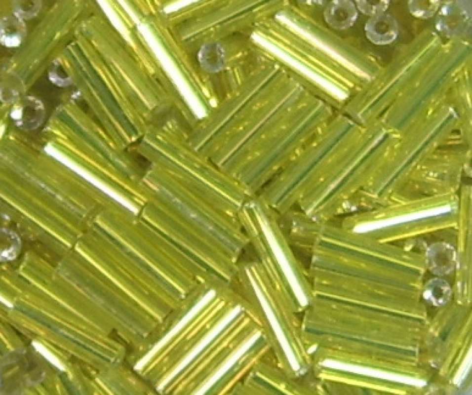 Glasstifte  7mm gelb mit Silbereinzug