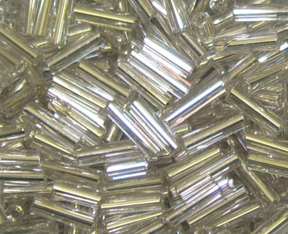 Glasstifte  7mm silber mit Silbereinzug