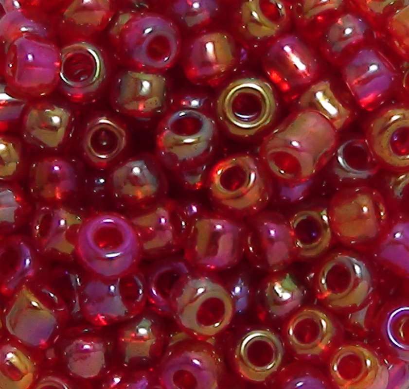 Rocailles 4mm transparent weinrot