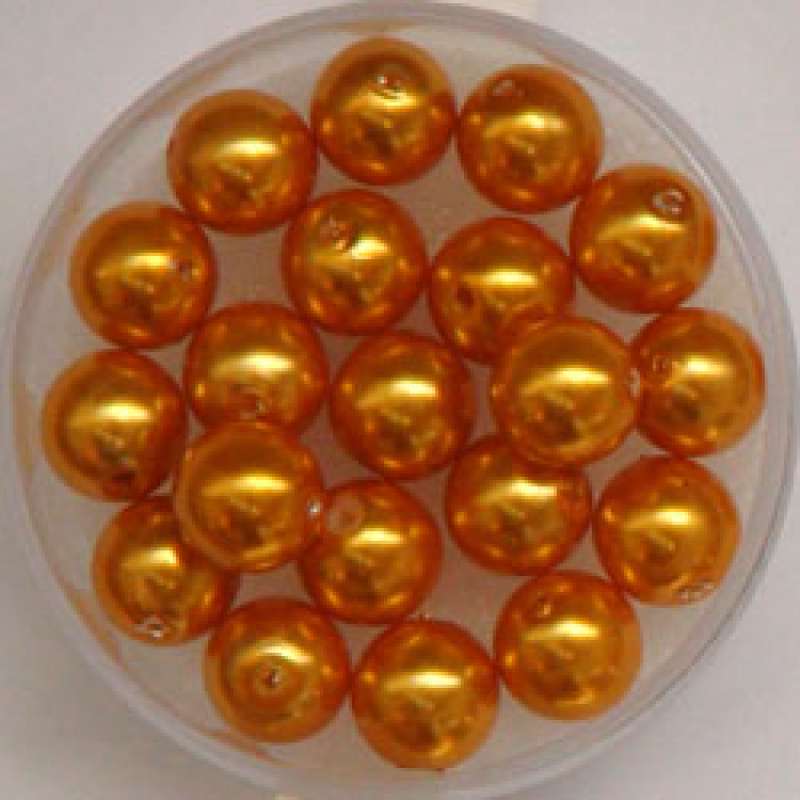 Renaissance Glaswachsperlen 8mm goldgelb Wachsperlen Perlen Schmuckperlen