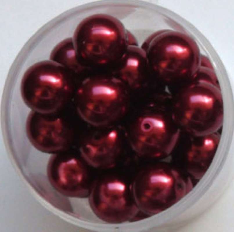 Renaissance Glaswachsperlen 12mm bordeaux Wachsperlen Perlen Schmuckperlen