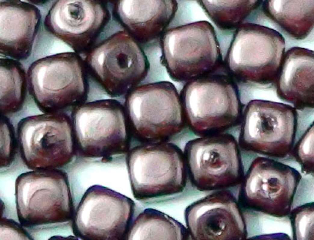 Renaissance-Würfel 4,5x5mm nougat Wachsperlen Perlen Schmuckperlen