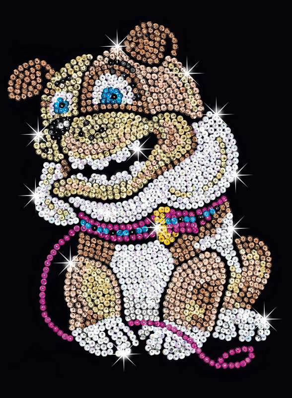 Sequin-Art Junior Paillettenbilder Bulldogge 1501