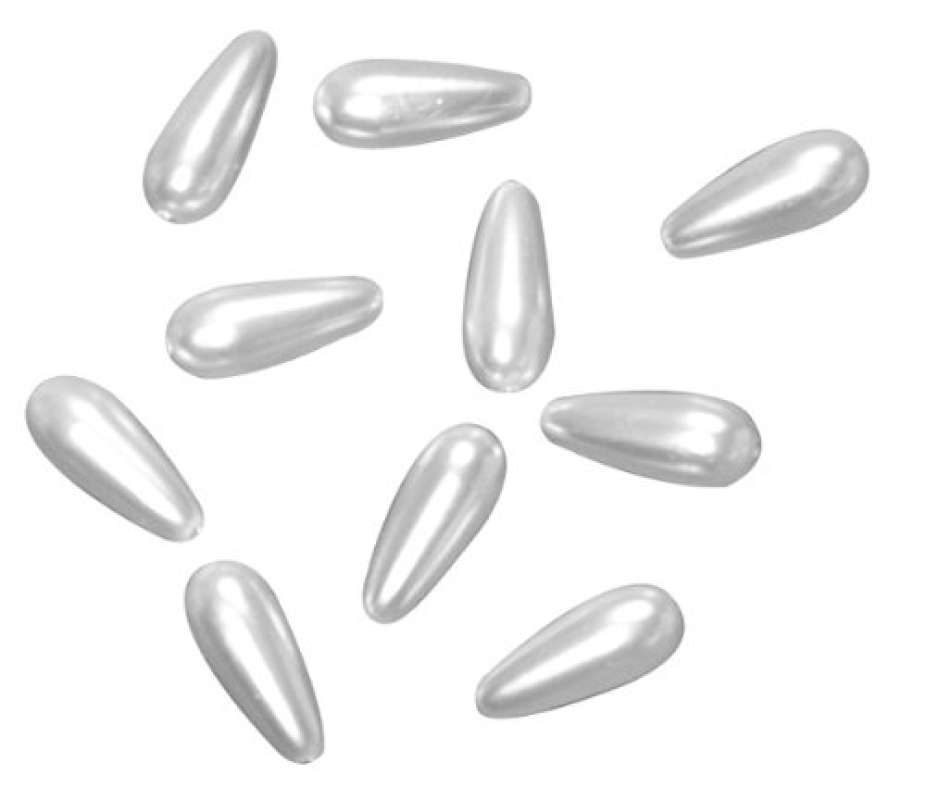 Wachstropfen  6x14mm weiß