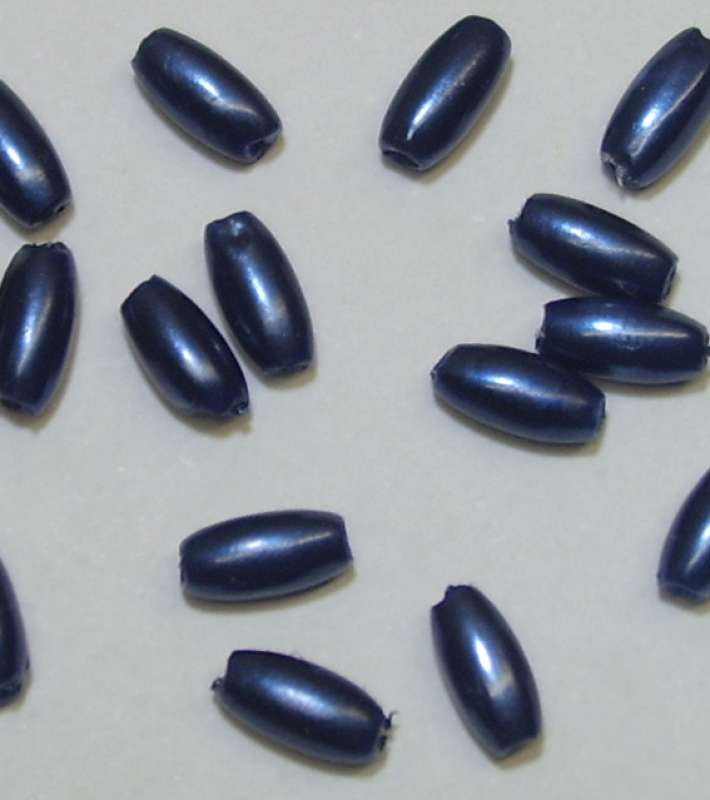 Wachsoliven 6x3mm dunkelblau