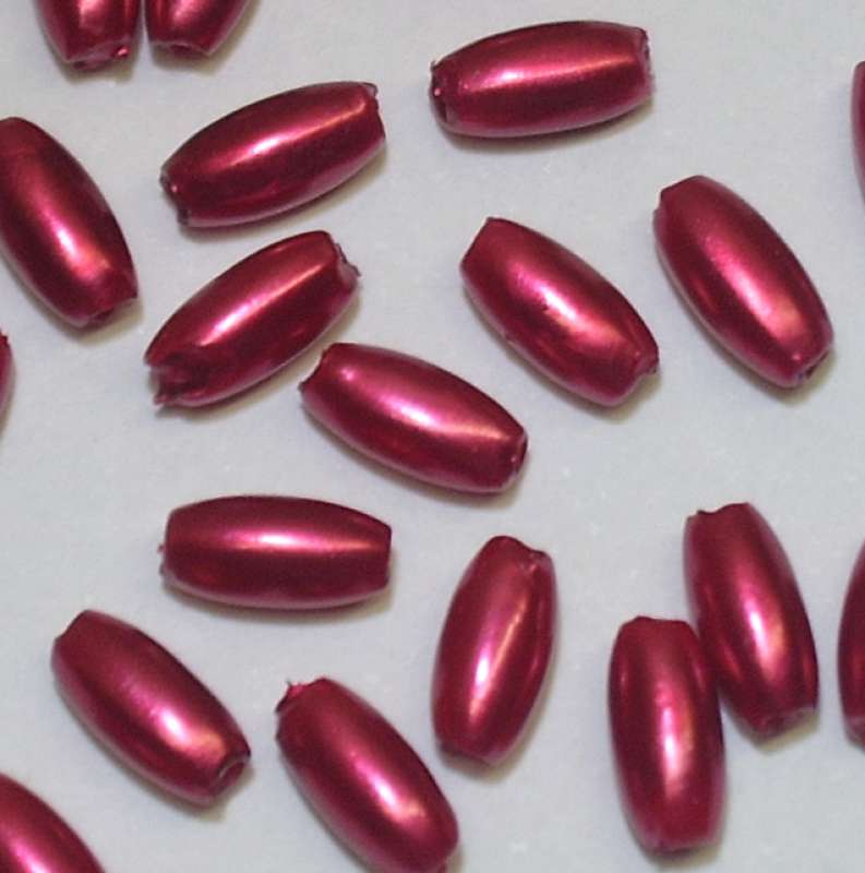 Wachsoliven 6x3mm weinrot
