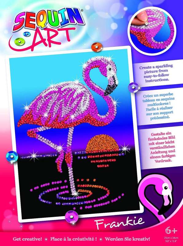 Sequin-Art Junior Paillettenbilder Flamingo 1804
