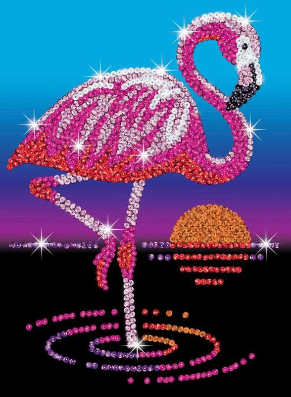 Sequin-Art Junior Paillettenbilder Flamingo 1804