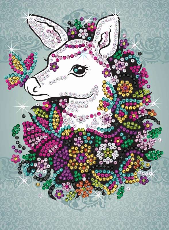 Sequin-Art Paillettenbilder Hirschkuh 1811