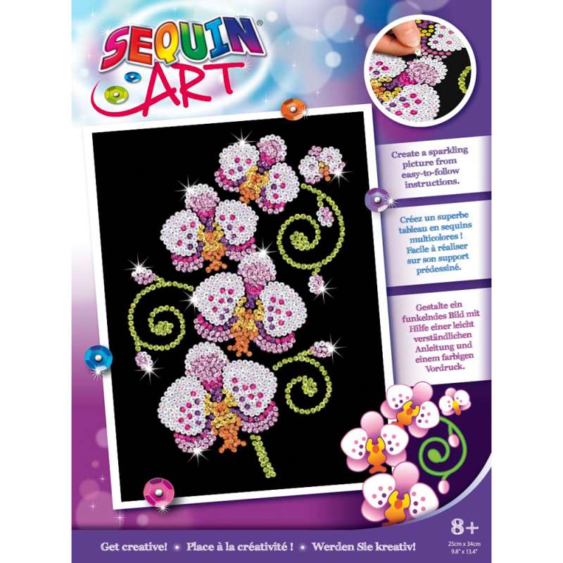 Sequin-Art Junior Paillettenbild Orchideen 1939