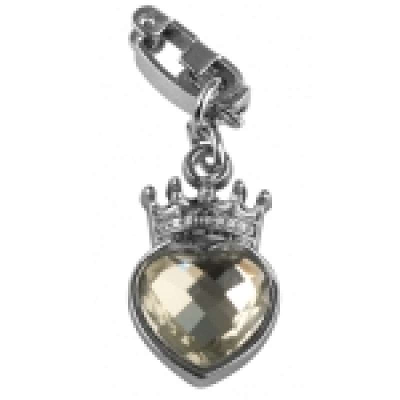 Rayher Shoe-Charm Herz mit Facettenstein 16mm