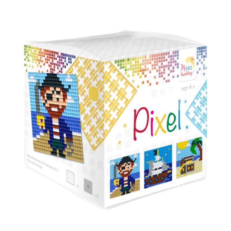 Pixel Würfel Bastel Set 9 Grundplatte Piraten 29009
