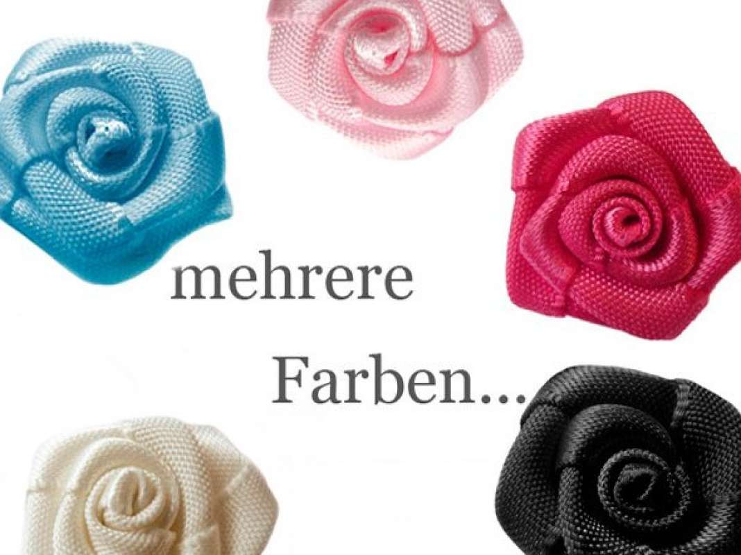 Satinrose ca. 2cm paillettenshop.de