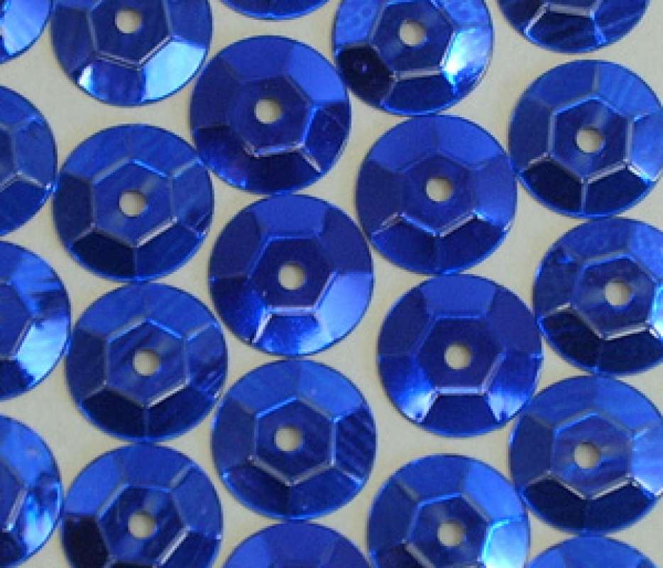 Pailletten gewölbt 6mm dunkelblau 4000 Stück in SB-Box
