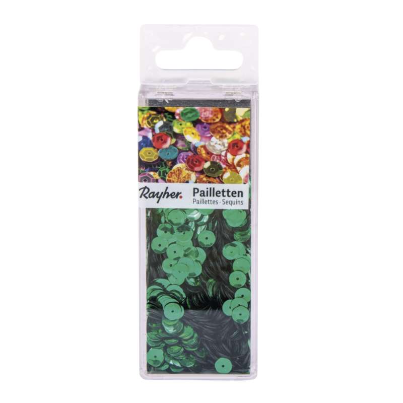 Pailletten gewölbt 6mm blaugrün 4000 Stück in SB-Box