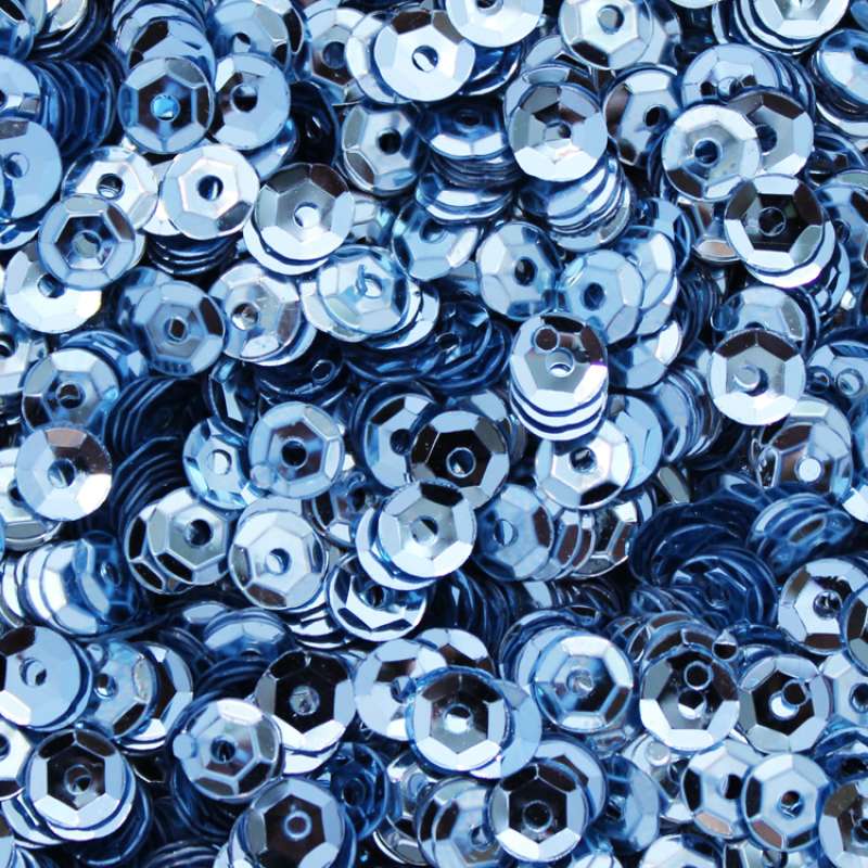 Pailletten gewölbt 5mm hellblau 40g im SB-Beutel 540008